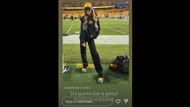 Baker supports the Pittsburgh Steelers. (Image via Baker's Instagram story)